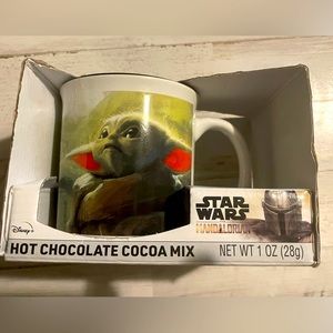 DISNEY THE MANDALORIAN Grogu Star Wars ceramic mug hot chocolate cocoa mix NWOT